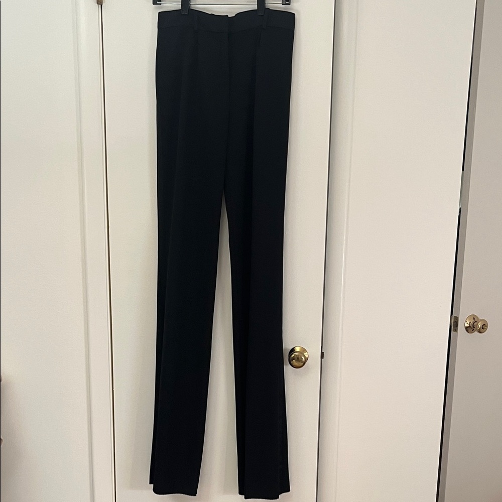 Yves Saint Laurent Classic Black Straight Leg Pants Sz 38